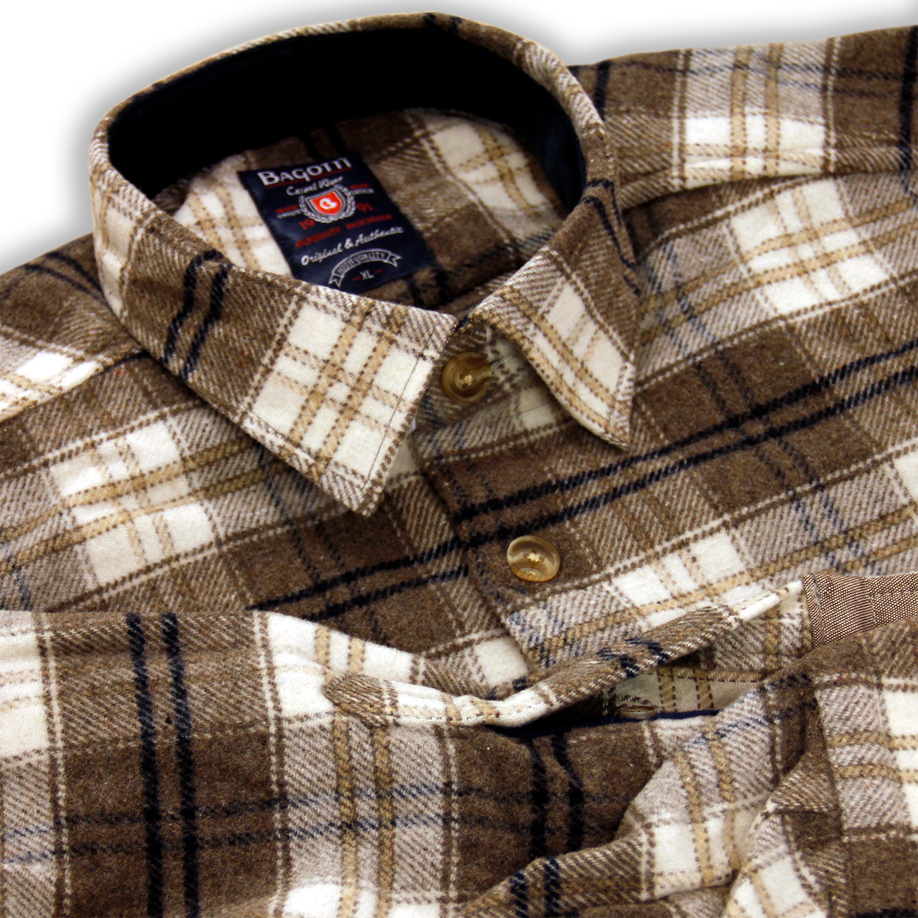 Brown Check Casual Shirt