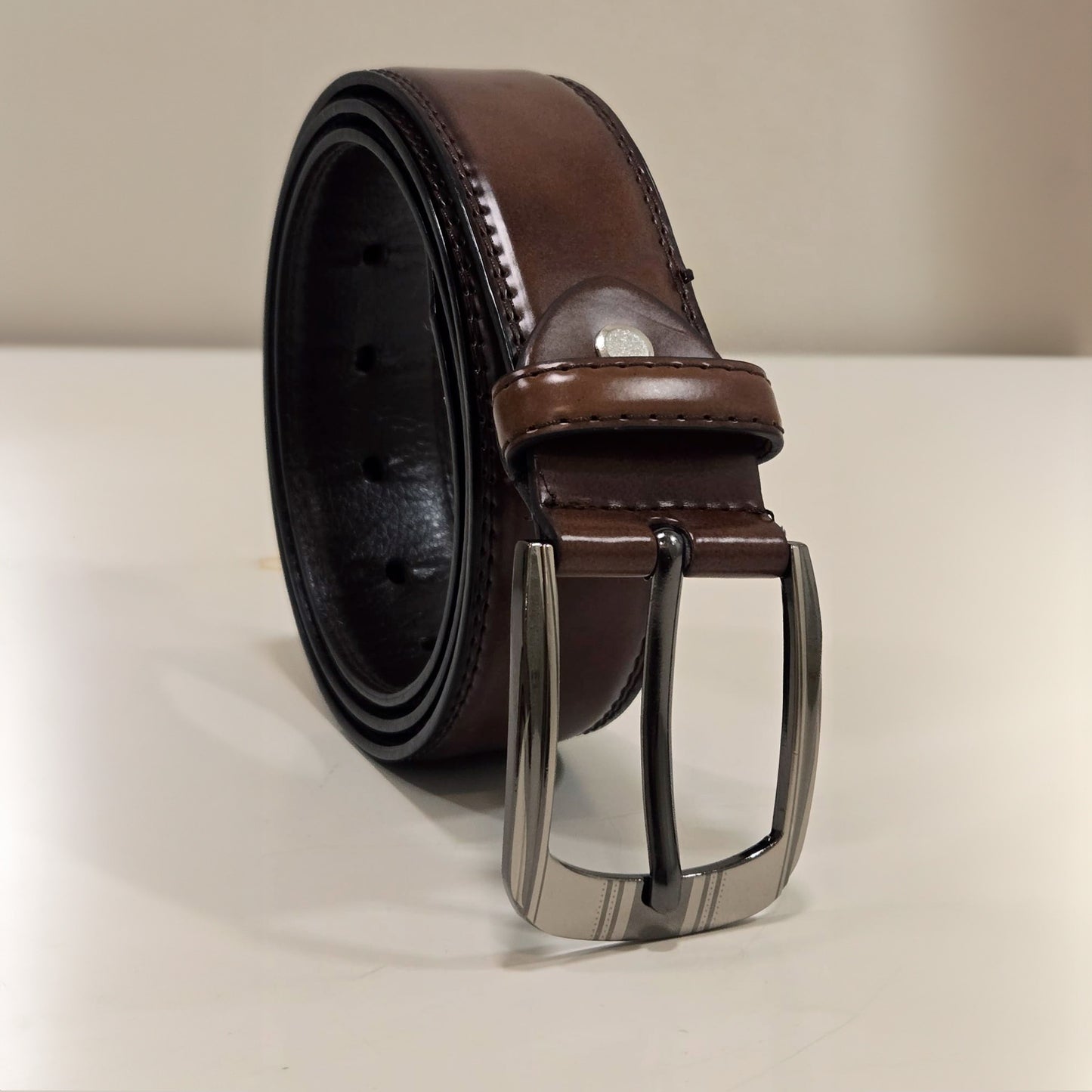 Leather Belt Dark Brown
