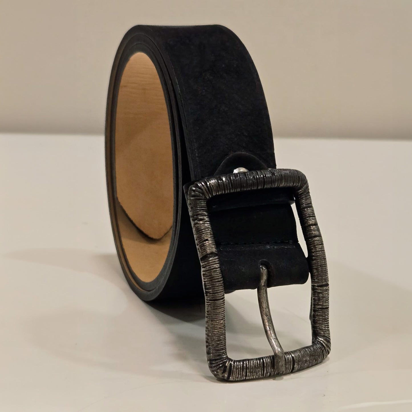 Leather Suade Belt Black