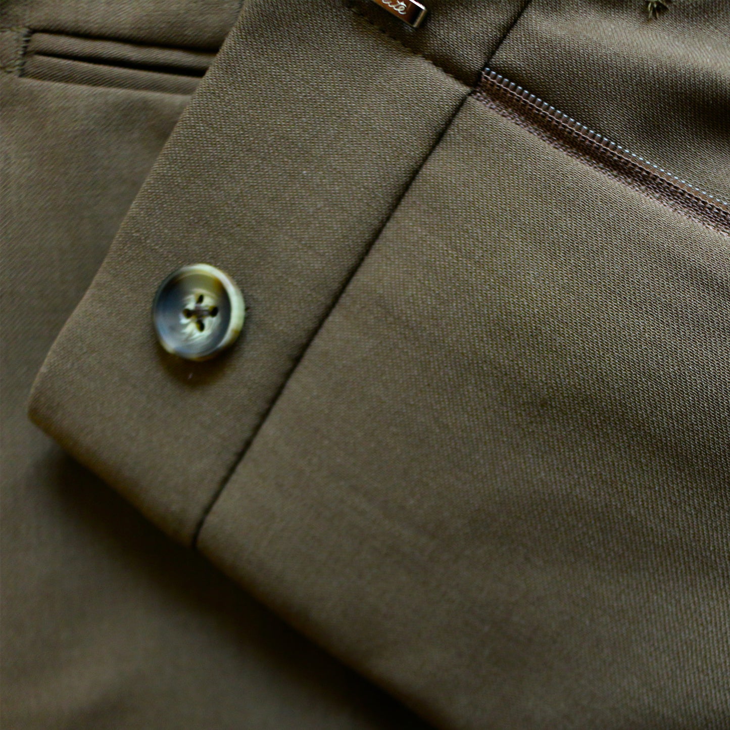 Slim Fit Solid Army Green Pants