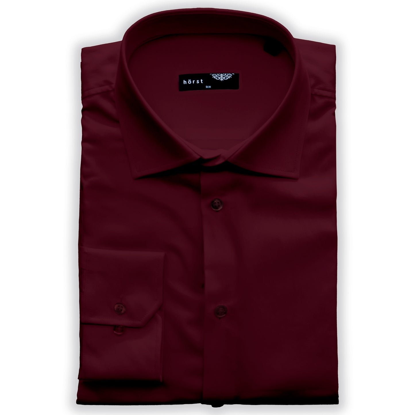 Solid Burgundy Shirt (slim Fit)