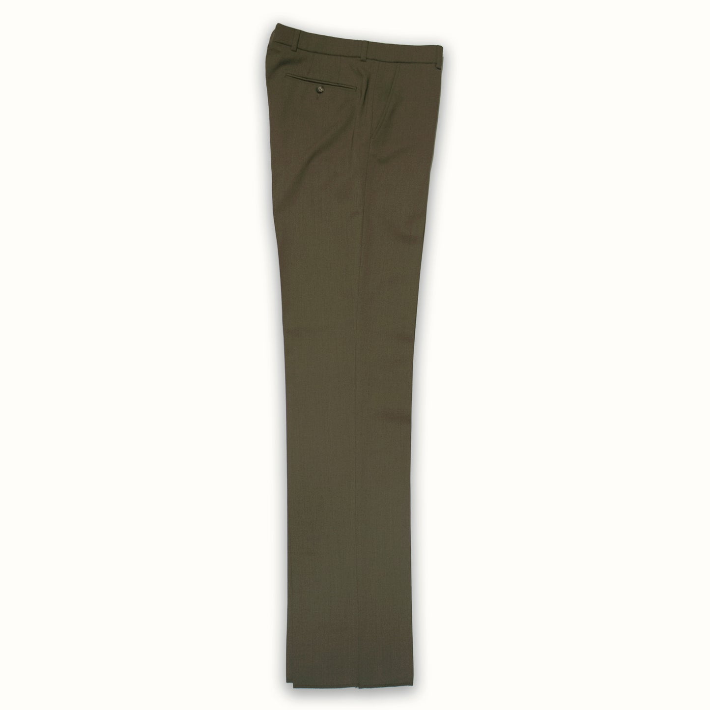 Slim Fit Solid Army Green Pants