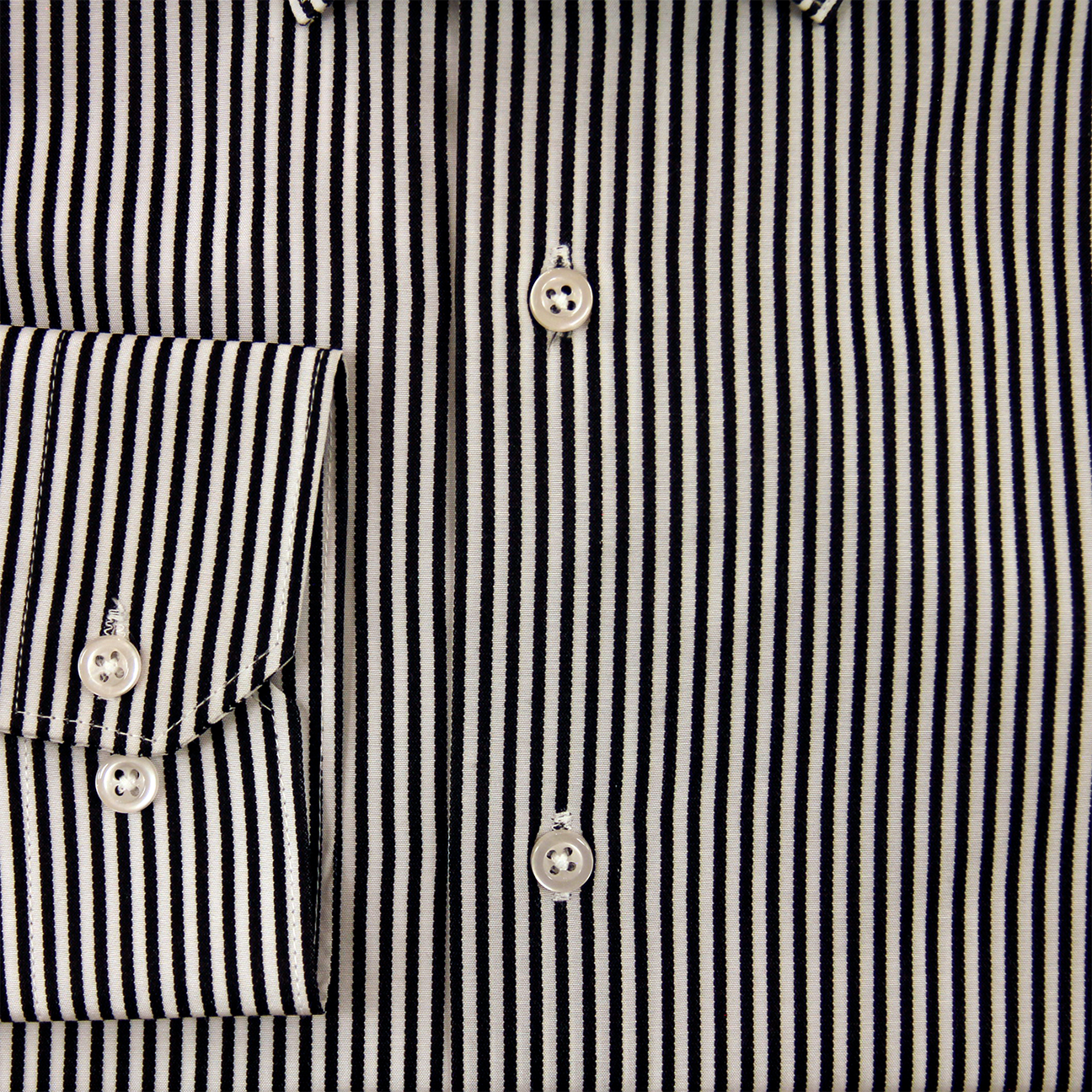 Black & White Slim Fit Formal Shirt