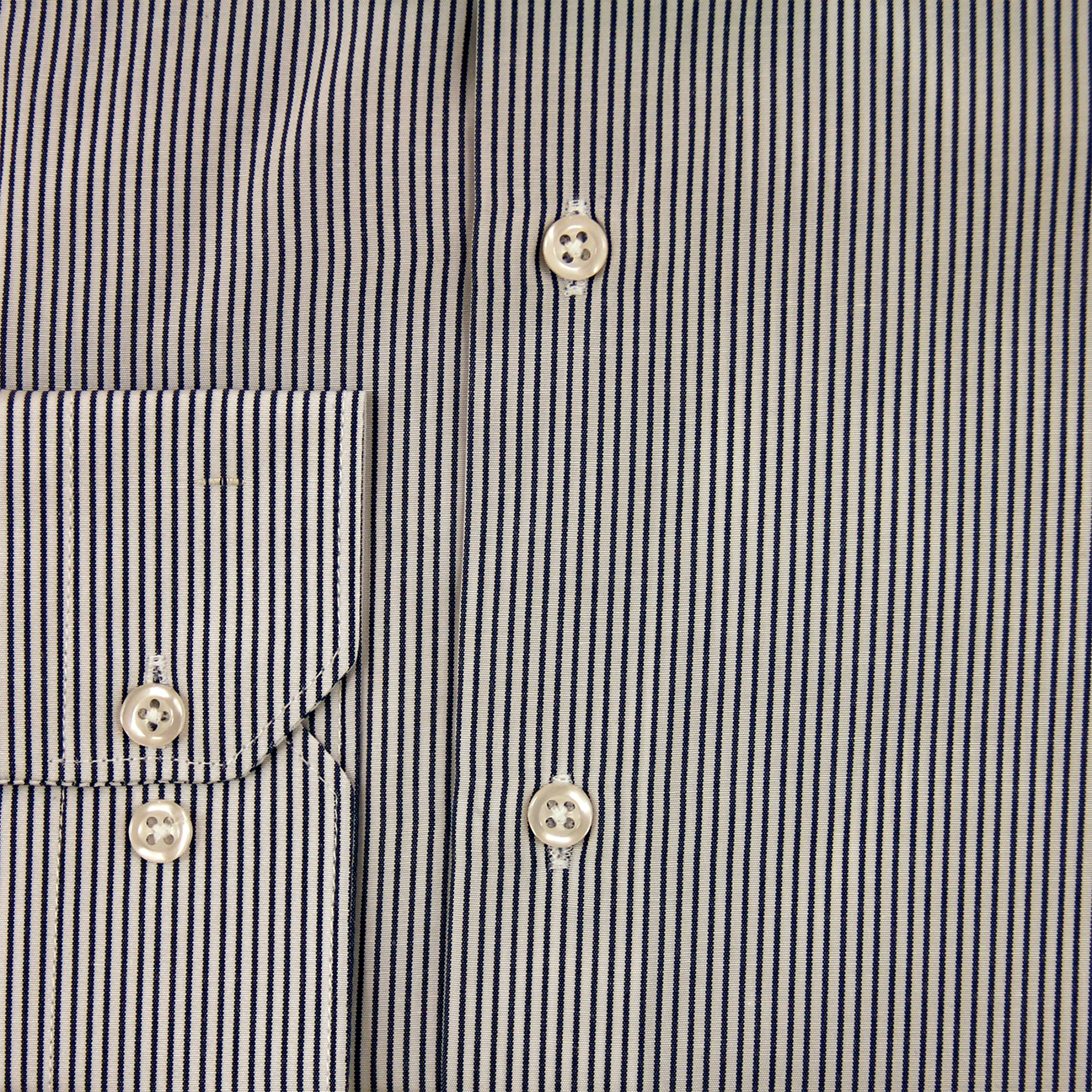 Blue & White Slim Fit Formal Shirt