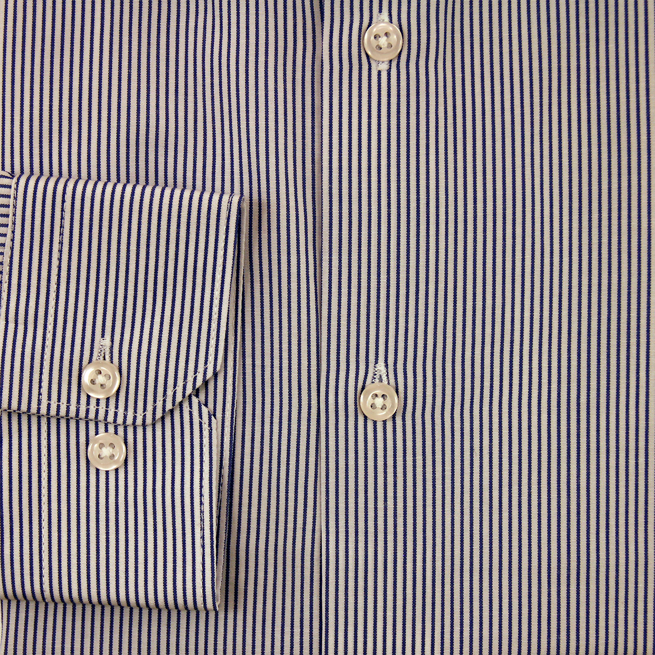 Blue & White Slim Fit Formal Shirt