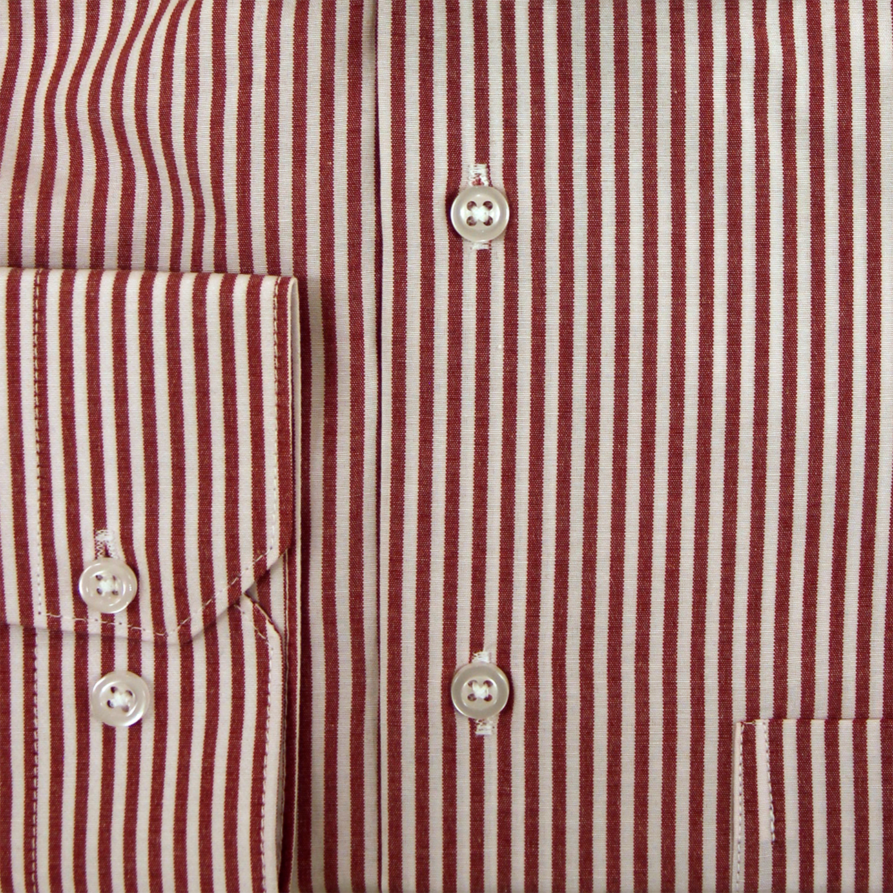 Red & White Slim Fit Formal Shirt