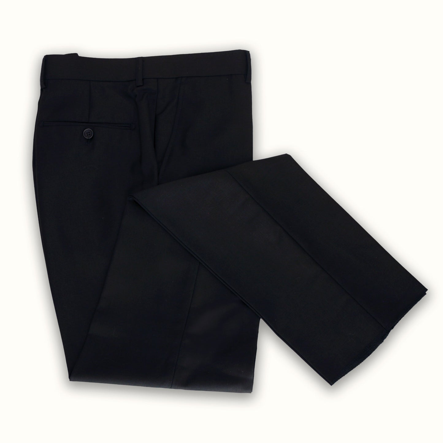 Slim Fit Solid Black Pants