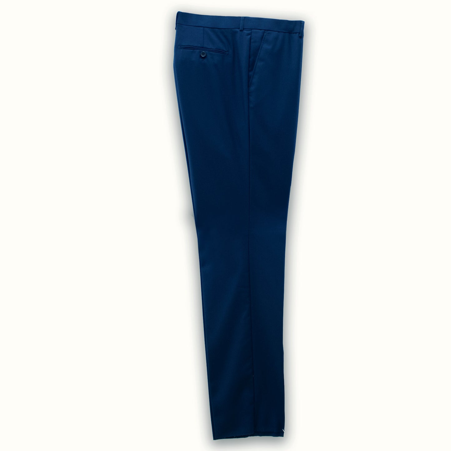 Slim Fit Solid Blue Pants