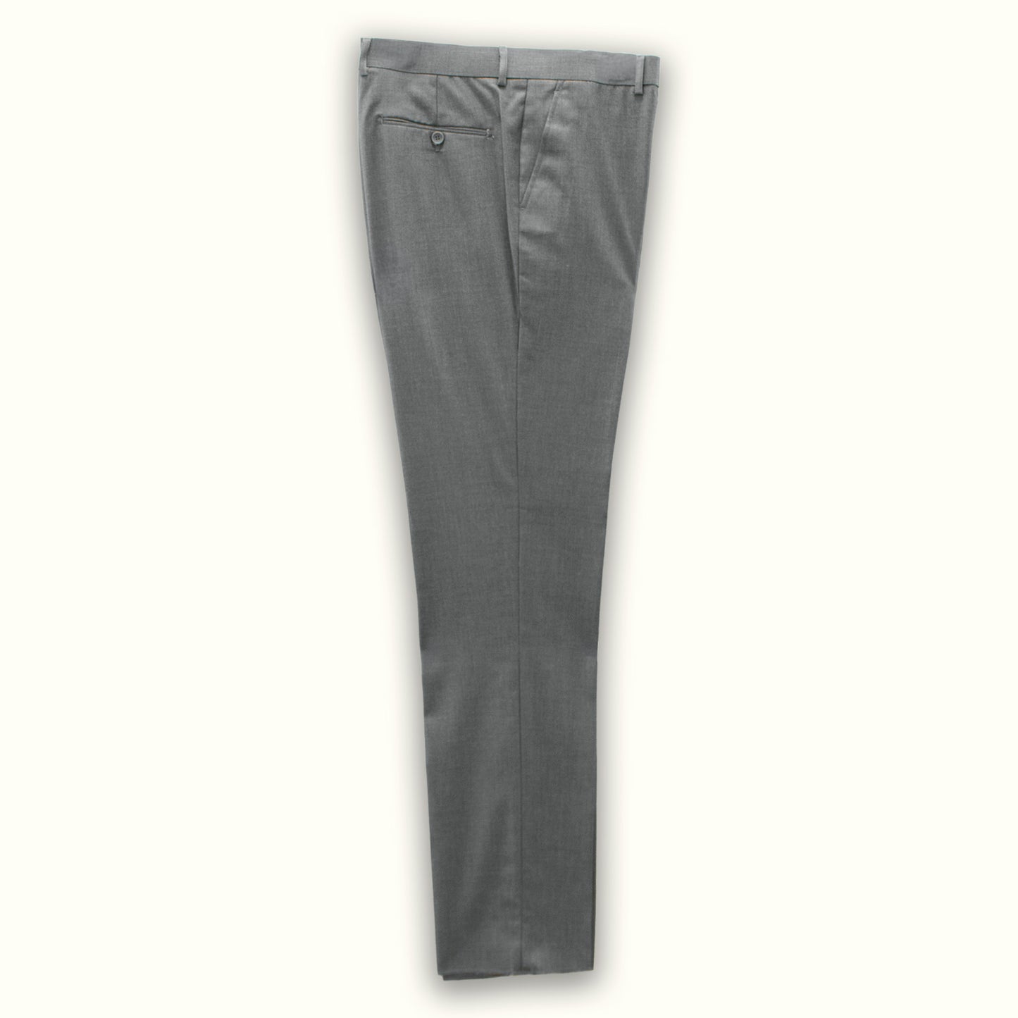 Slim Fit Solid Light Grey Pants