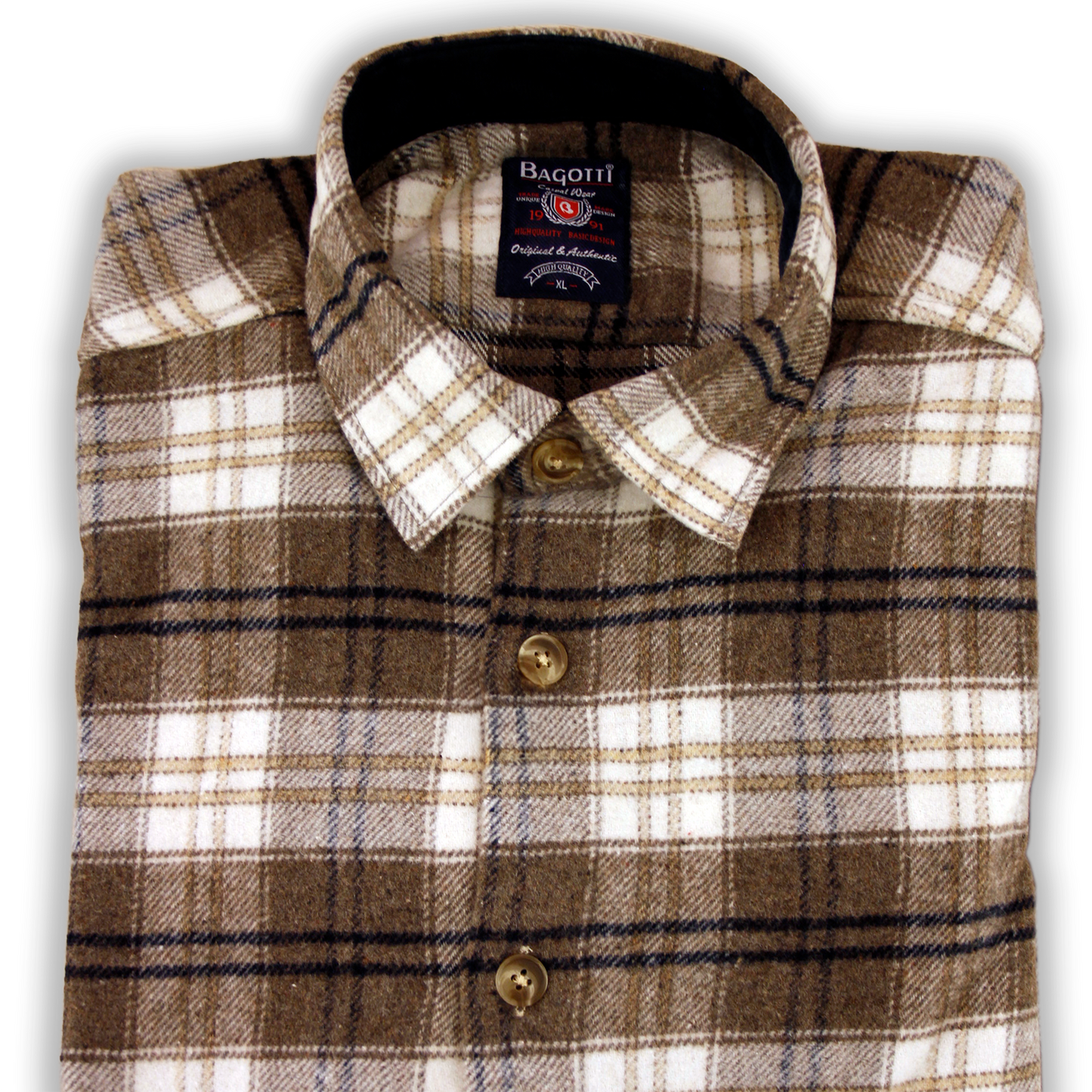 Brown Check Casual Shirt