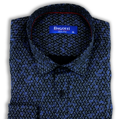 Blue Paisley Casual Shirt