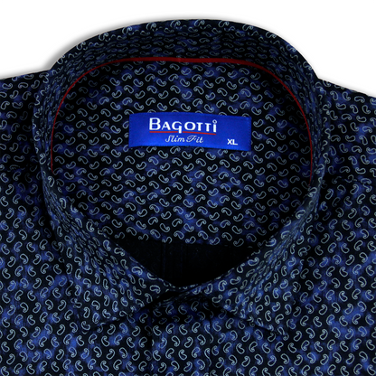 Blue Paisley Casual Shirt