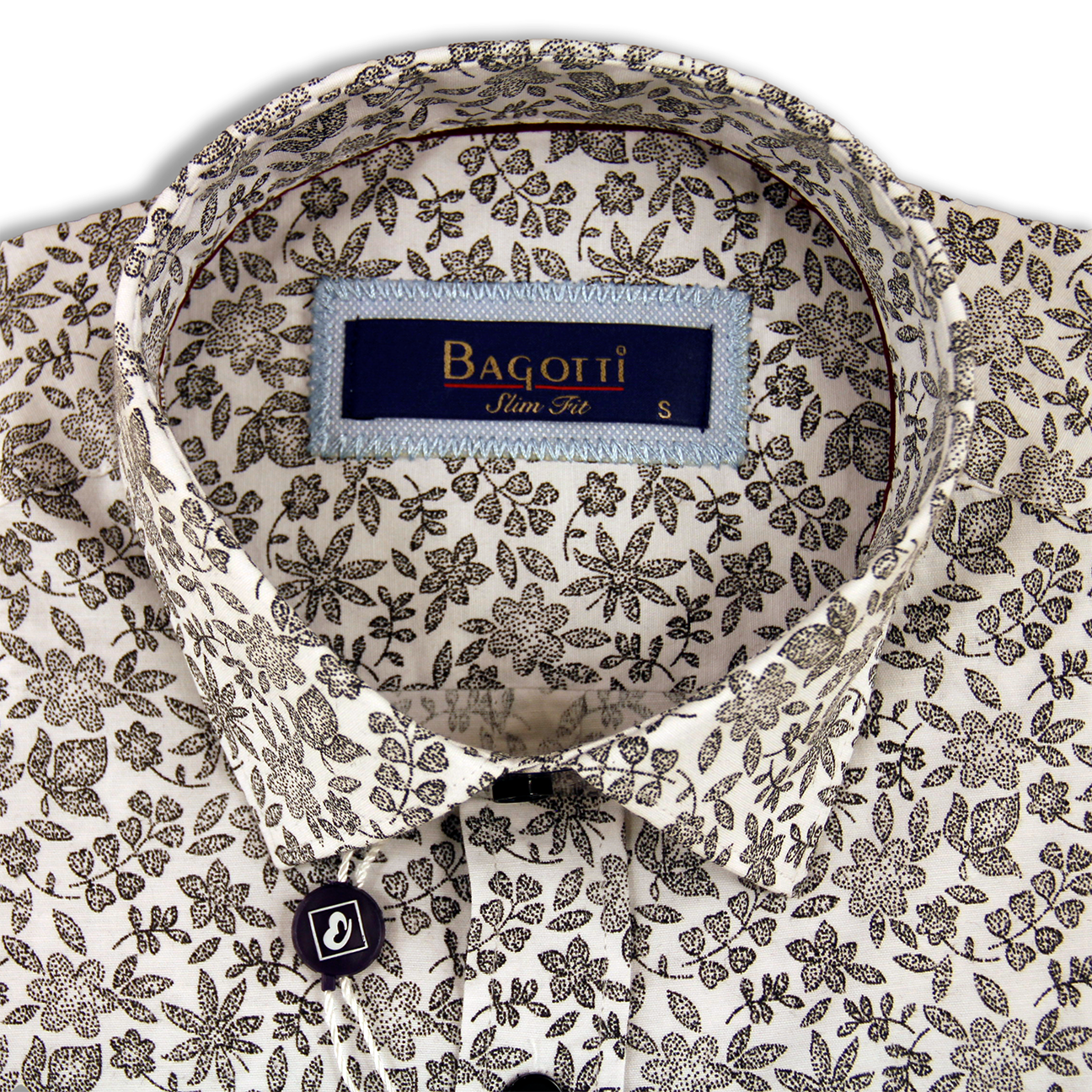 Chemise décontractée marron à fleurs