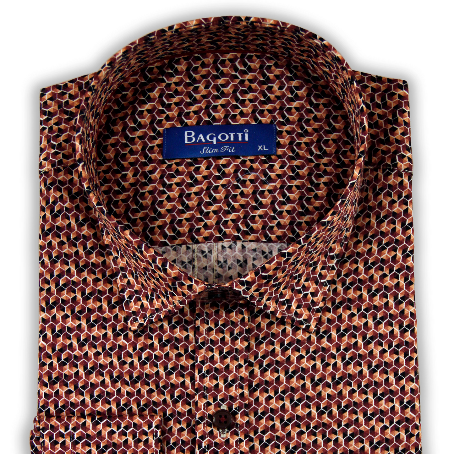 Chemise décontractée marron rouge