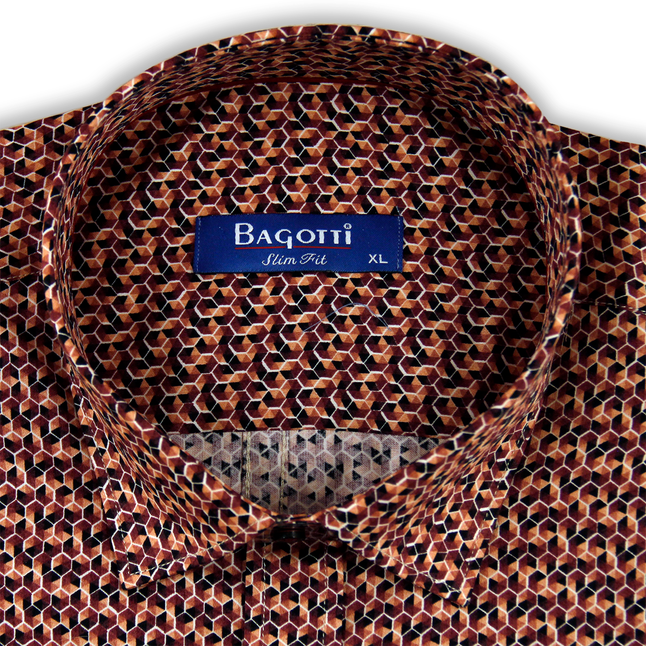 Chemise décontractée marron rouge
