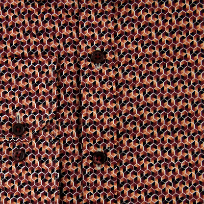 Chemise décontractée marron rouge