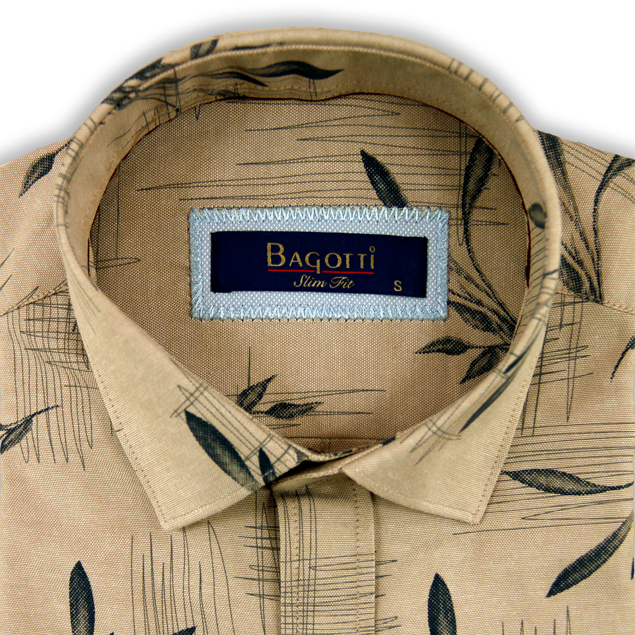 Chemise à fleurs beige audacieux