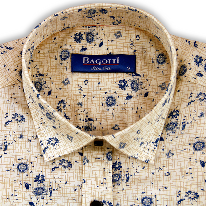 Chemise décontractée bleu jaune