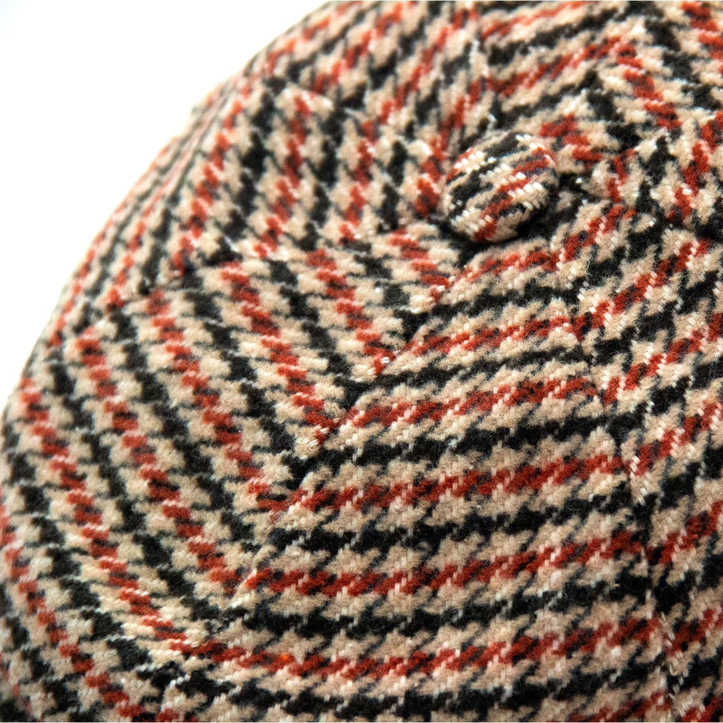 Chapeau beige, orange et noir