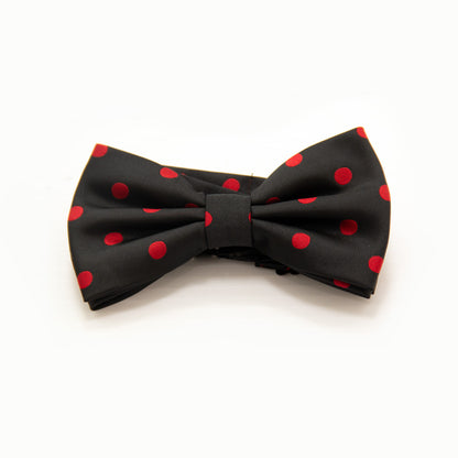 Nœud papillon à pois noir et rouge - Imprimé
