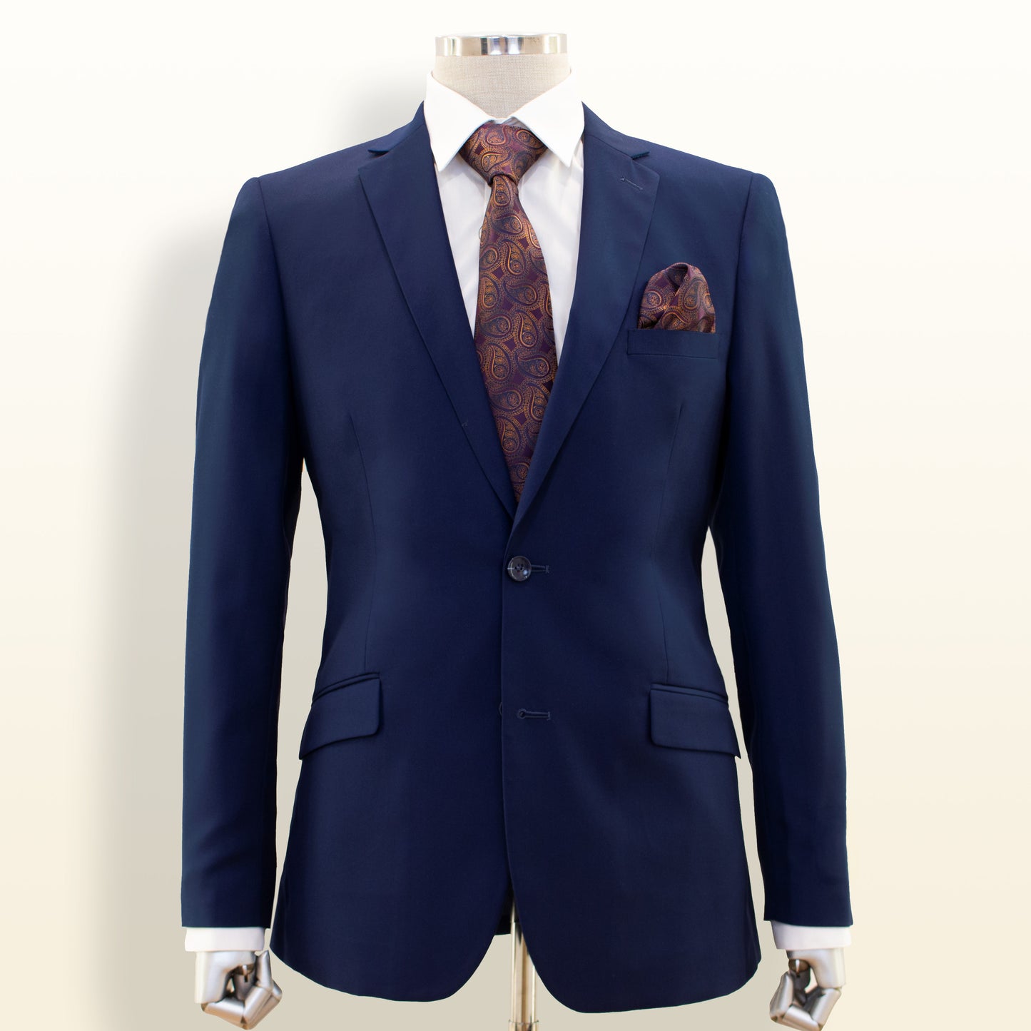Carlo Lusso Bleu Foncé - Droit Slim