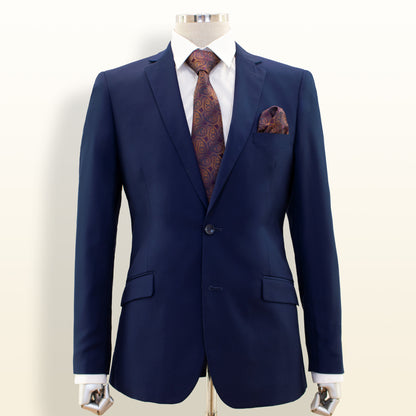 Carlo Lusso Bleu Foncé - Droit Slim