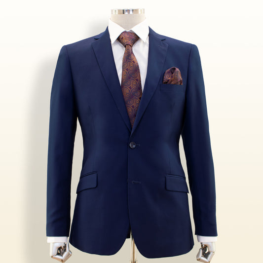 Carlo Lusso Bleu Foncé - Droit Slim