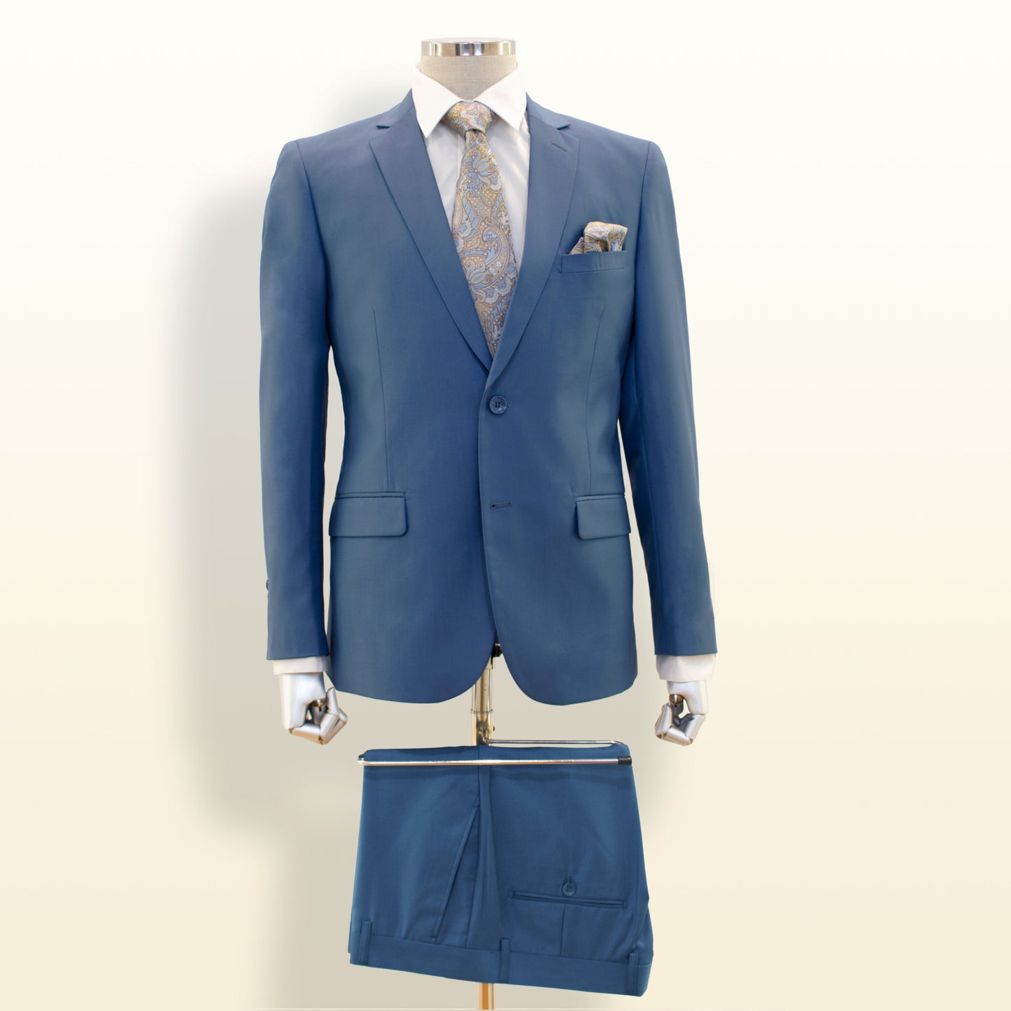 Carlo Lusso Bleu Clair - Droit Slim