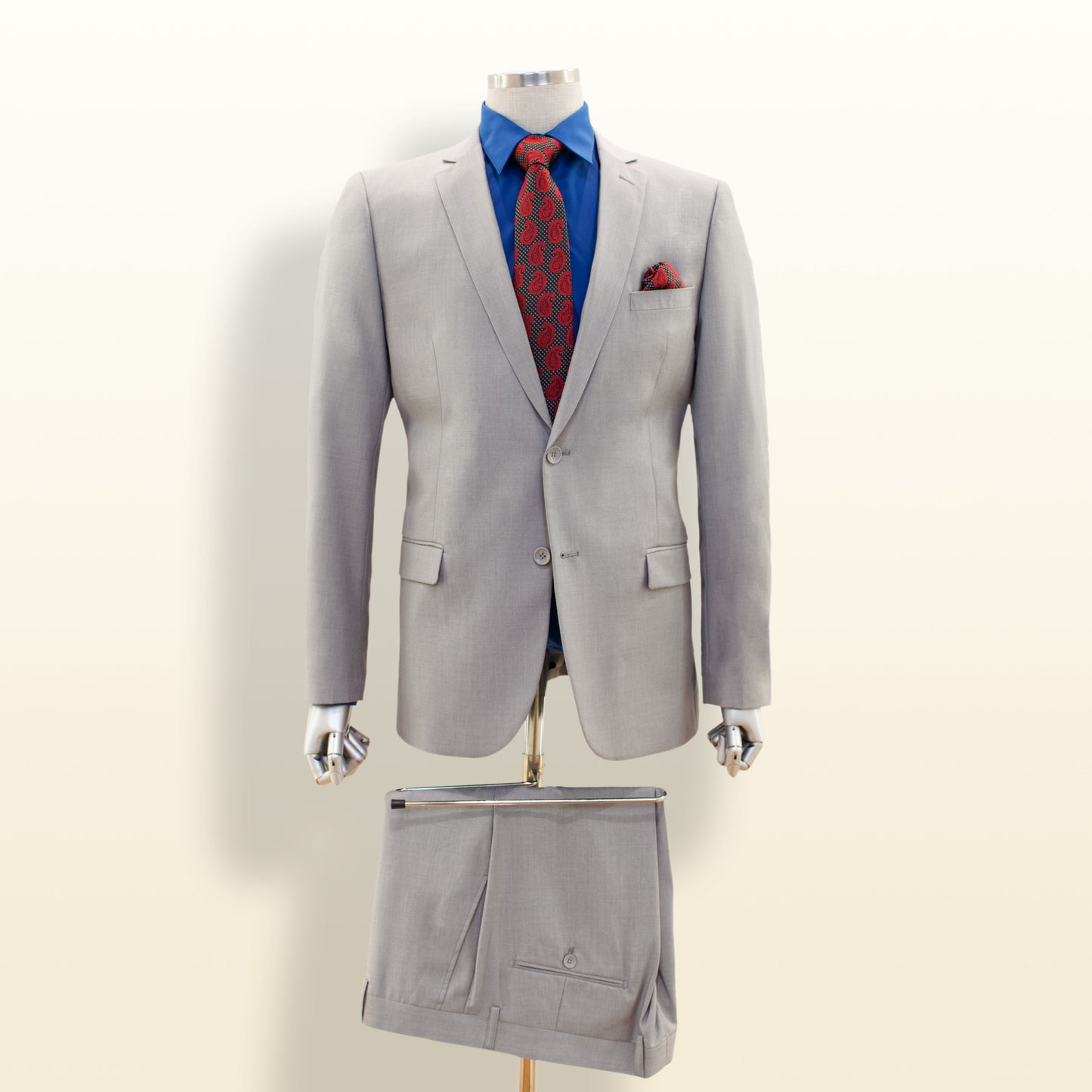Carlo Lusso Gris Clair - Droit Slim