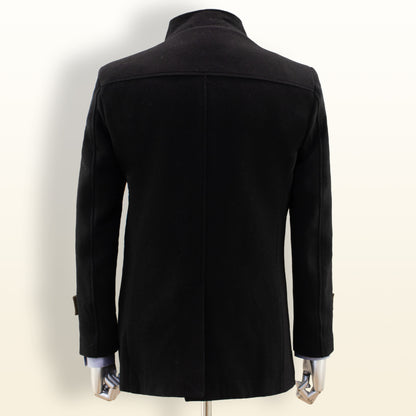 Efendi Black Buttoned Top Coat