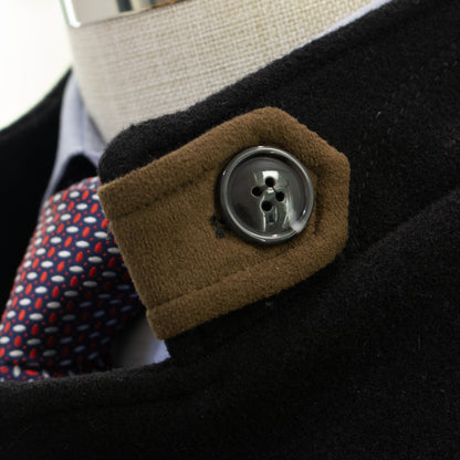 Efendi Black Buttoned Top Coat
