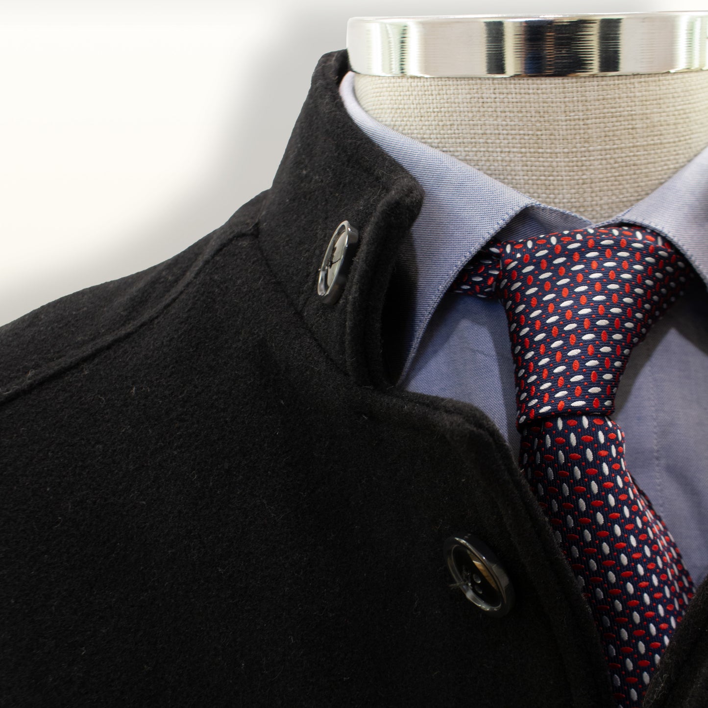 Efendi Black Buttoned Top Coat