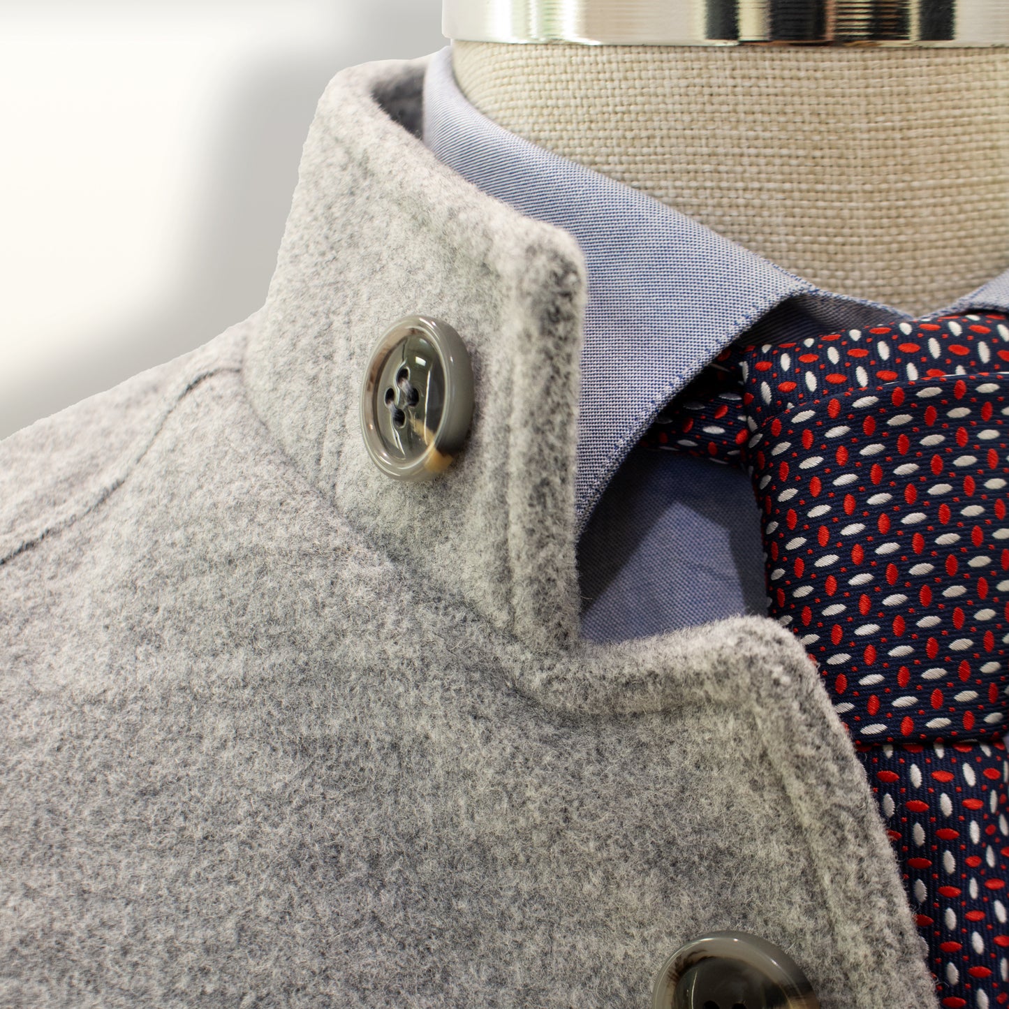Efendi Grey Buttoned Top Coat