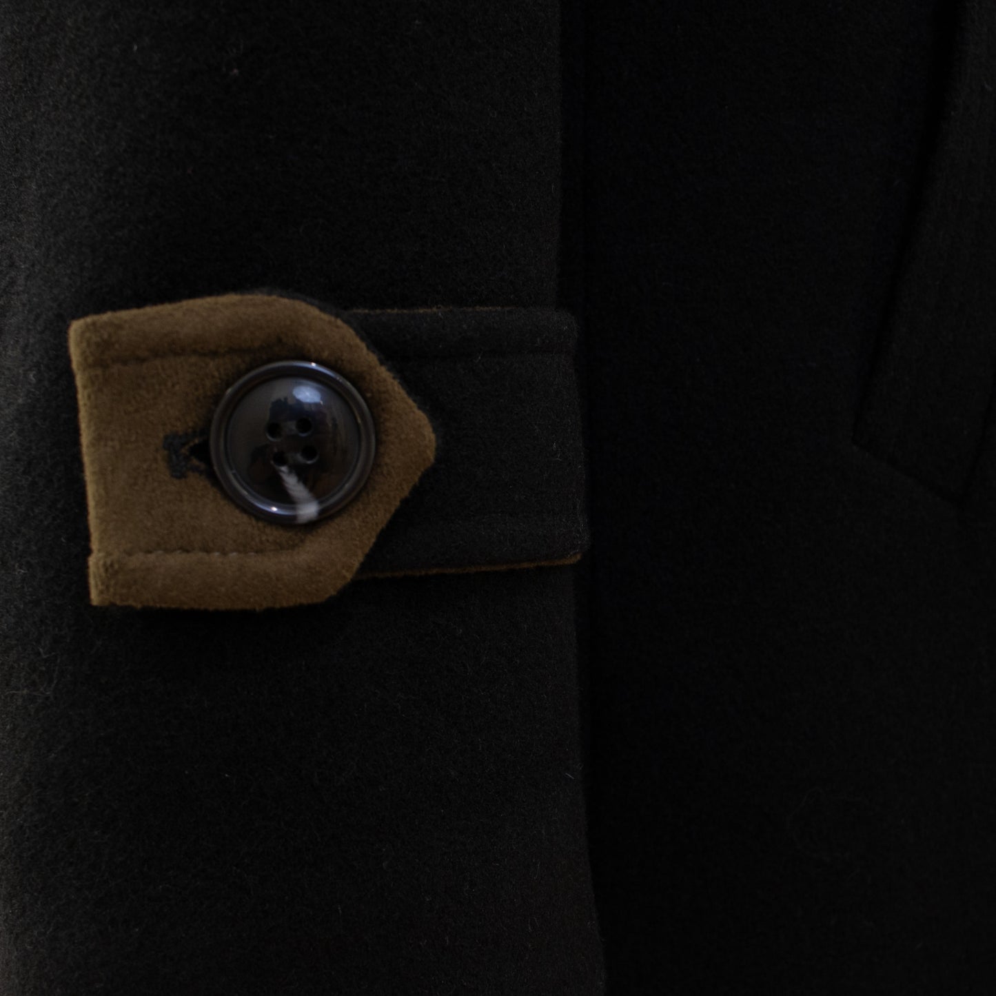 Efendi Black Buttoned Top Coat