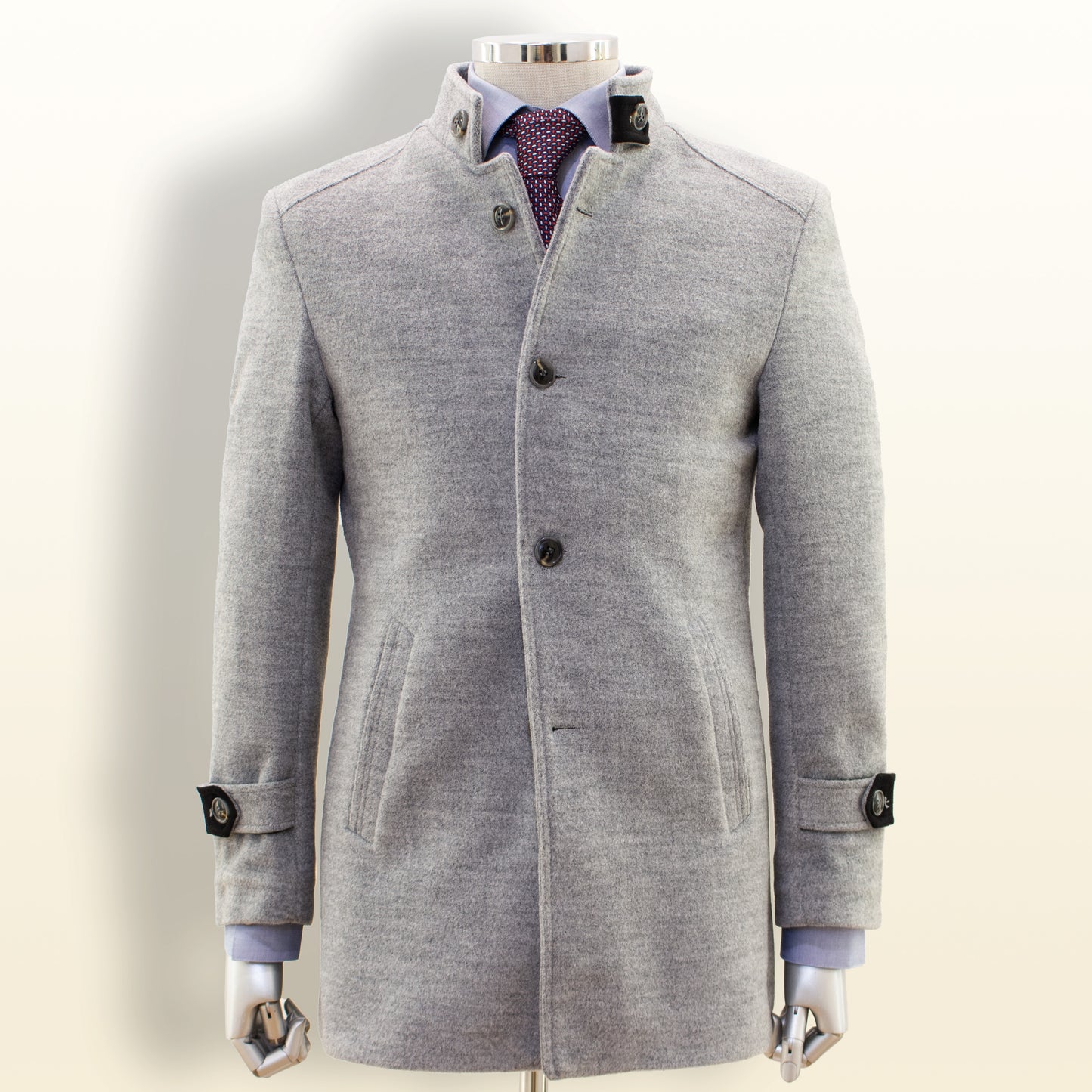 Efendi Grey Buttoned Top Coat