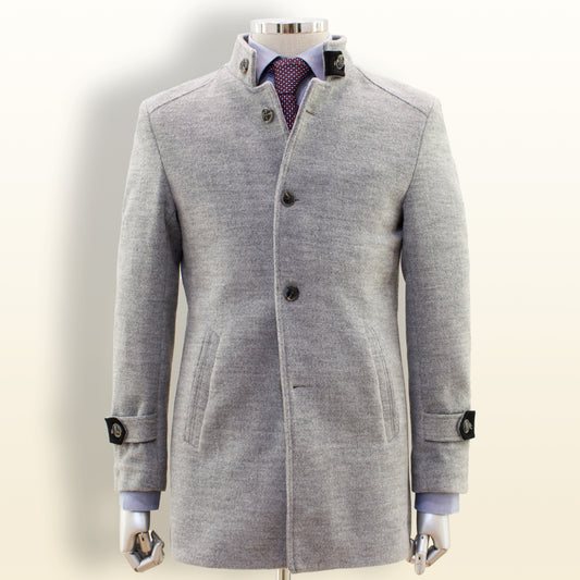 Efendi Grey Buttoned Top Coat