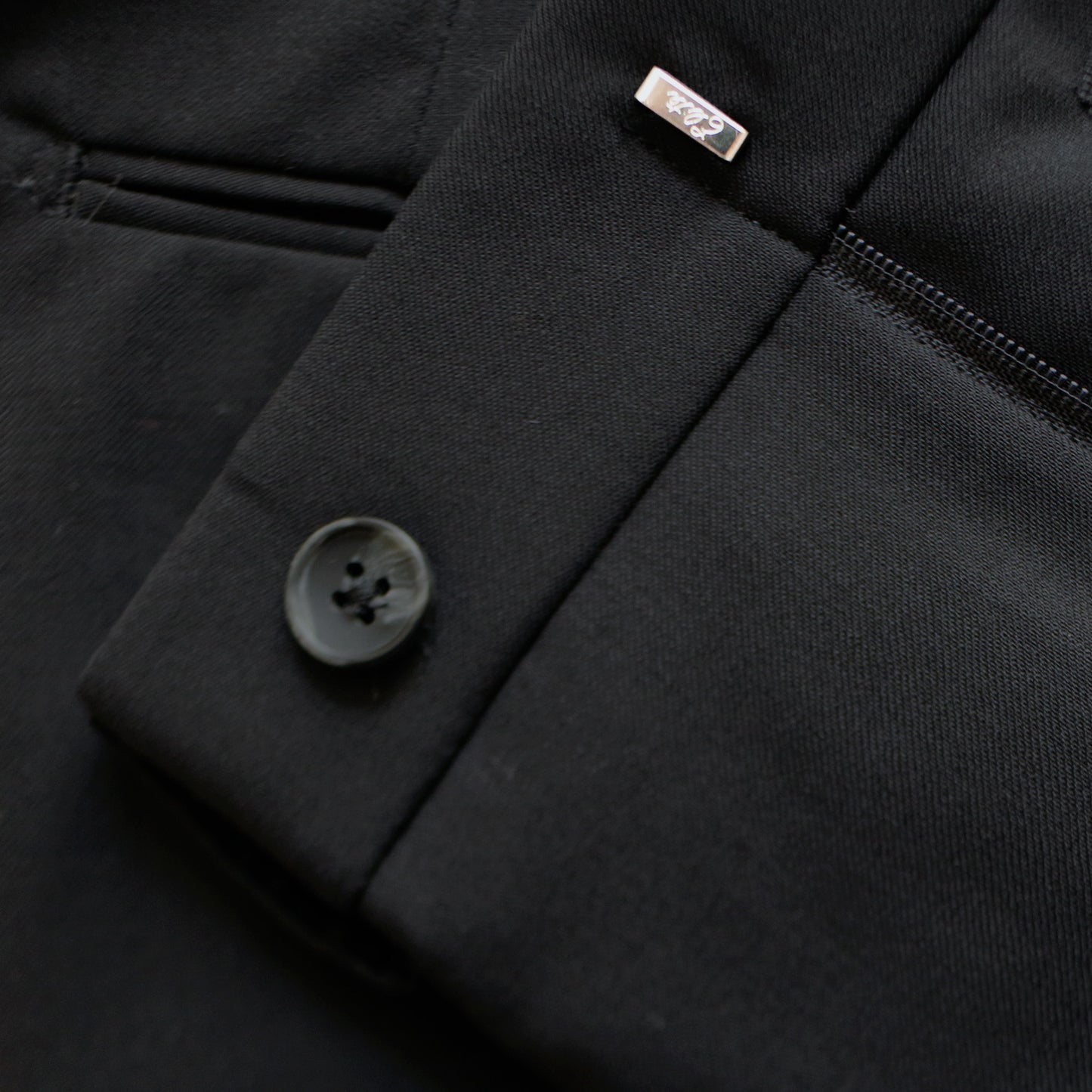 Slim Fit Solid Black Pants