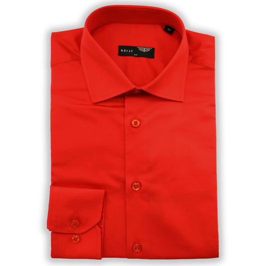 Solid Red Shirt (slim Fit)