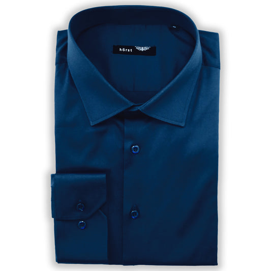 Solid Navy Shirt (slim Fit)