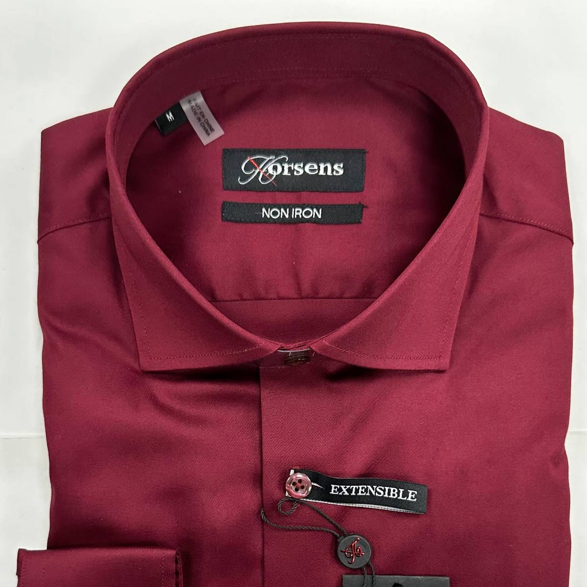 Burgundy Lief Horsen No Iron Dress Shirt