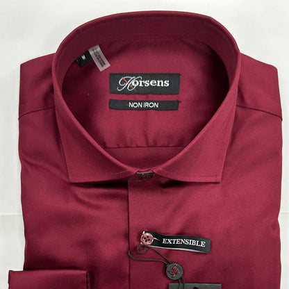 Burgundy Lief Horsen No Iron Dress Shirt