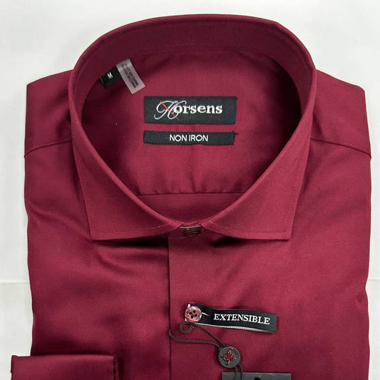 Burgundy Lief Horsen No Iron Dress Shirt
