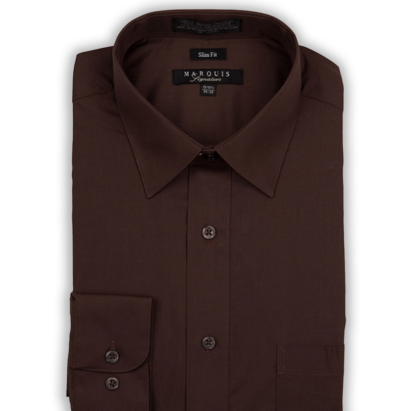 Chemise slim marron Marquis