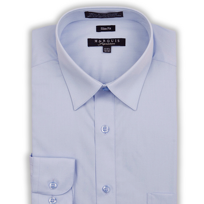 Chemise coupe slim bleu clair Marquis