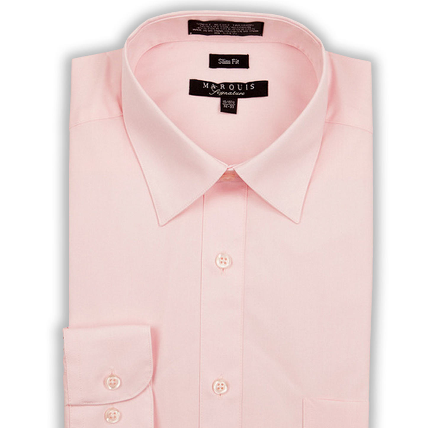 Chemise coupe slim rose Marquis