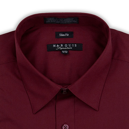 Chemise coupe slim bordeaux Marquis