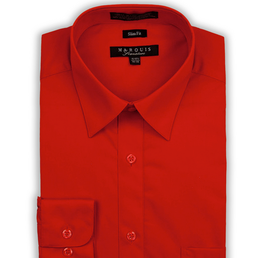 Marquis Red Slim Fit Shirt