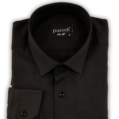 Chemise formelle noire coupe slim