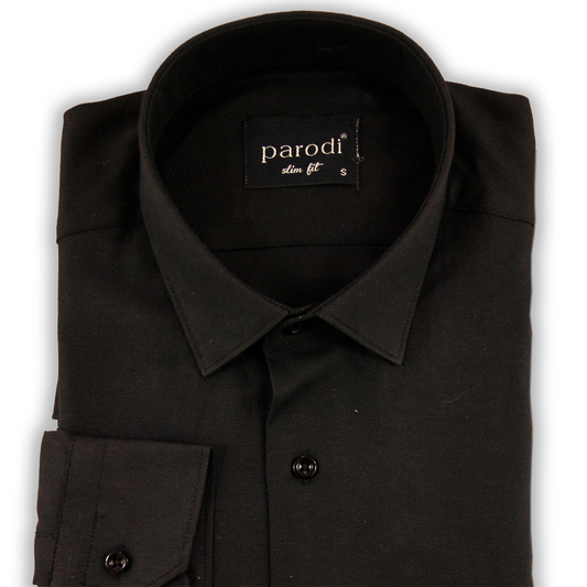 Chemise formelle noire coupe slim