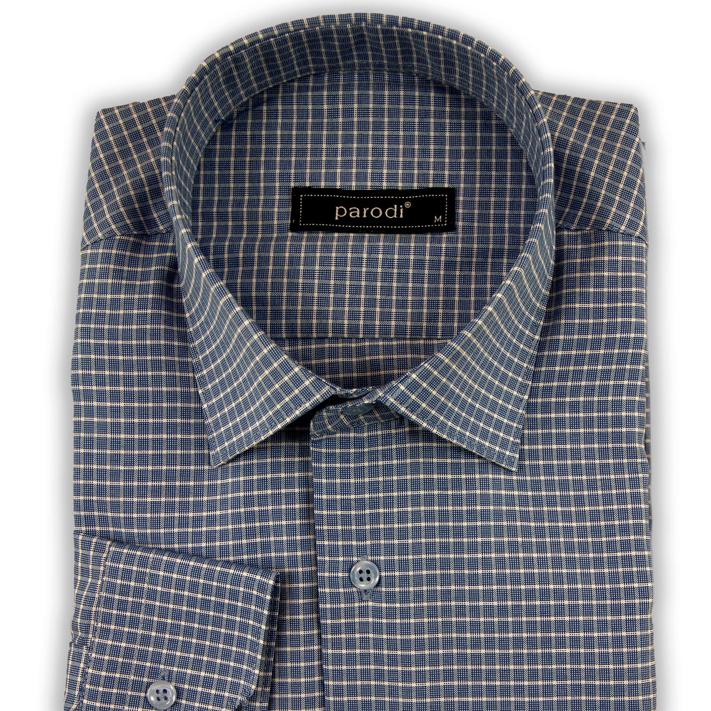 Chemise formelle bleue à carreaux coupe slim
